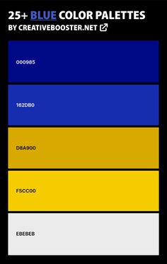 blue and yellow color palettes by creativebooster net