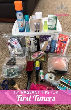 Pageant Bag Essentials, Pageant Emergency Kit, Beauty Pageant Decorations Ideas, Pageant Contestant Gift Ideas, Pageant Must Haves, Pageant Gift Ideas, Pageant Packing List, Pageant Fundraising Ideas, Pageant Gifts For Contestants