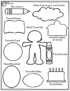 a coloring page with words and pictures for children to color