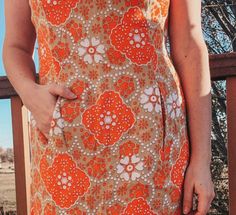 70s Flower Print Dress, 60s Mini Dress, Mimi Dress, Plaid Jumper, Flowered Dress, Sleeveless Linen Dress, Orange Floral Print, Vintage Closet, Lace Evening Gowns