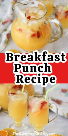 breakfast punch recipe with orange juice and fresh fruit