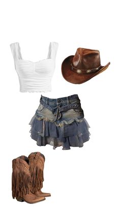 cowboy outfit Cowboy Outfit, Cute Cowgirl Outfits, Casual Country Outfits, Cowgirl Style Outfits, Country Style Outfits, Cute Country Outfits, Looks Country, Nashville Outfits, Rodeo Outfits