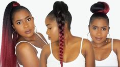 NEW!!! 3 High Ponytail Styles on SHORT Natural Hair Using Freetress Shakngo BUNTIE!!!|Mona B. - YouTube Diy Ponytail Extension Black Hair, High Ponytail Styles, Diy Ponytail, Short Natural Hair, Black Wedding Hairstyles, Fake Hair, High Ponytail, Afro Hair, Natural Hair Inspiration