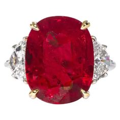 Rare Gifts Collection at 1stDibs Burmese Ruby, Rare Gifts, Turquoise Jewelry Native American, 3 Stone Rings, Red Jewelry, Three Stone Rings, Ruby Ring, Burmese