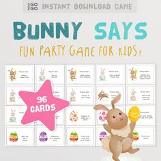 bunny says fun party game for kids