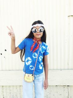 Flower Child Costume, Easy Halloween Costumes For Kids, Hippie Costume Diy, Easy Kids Costumes, Decades Day Outfits, Flower Costume Kids, School Dress Up Days, Decade Day, Decades Costumes