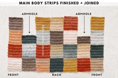 the different types of knits are shown in this diagram, and each has their own name