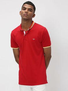 red  polo shirt Red Polo Shirt, Red Polo, Polo T Shirt, Tshirts Online, Shirt Online, Red Yellow