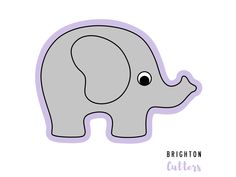 an elephant sticker with the words brighton written on it