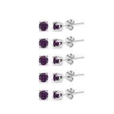 PRICES MAY VARY. FEATURE - These small studs feature sparkling round purple earrings made with European crystals. These crystal earring studs measure 4mm; they can be worn as a single or multiple pairs for those with several ear piercings. They can be purchased as earrings for men, earrings for women, Earrings and Earrings. These crystal earring studs are great accents for anything in your crystal jewelry for men, crystal jewelry for women! CRAFTED - The stud earrings set is created of fine .925 sterling silver. It is tarnish free and nickel free. The earring secure with post and friction backs. CARE - Keep from water cosmetics & chemical product. Clean with microfiber cloth PACKAGING - Jewelry packaged with a nice pouch ready for gifting. ABOUT – We offer a variety of fine fashion gemston Purple Earrings, Swarovski Crystal Earrings, Round Stud Earrings, Ring Pendant Necklace, Crystal Stud Earrings, Men Earrings, Swarovski Earrings, Stud Earrings Set, Fine Jewellery Earrings