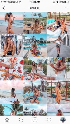 a collage of photos taken on instagram with the caption's name