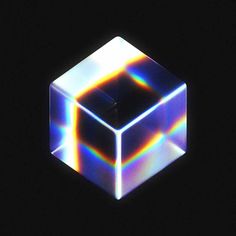 an image of a cube that is glowing in the dark