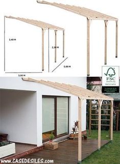 Porch Pergola, Garden Pergola, Wooden Terrace, Pergola Ideas, Modern Pergola, Pergola Attached To House, Metal Pergola, Pergola Canopy, Backyard Pergola