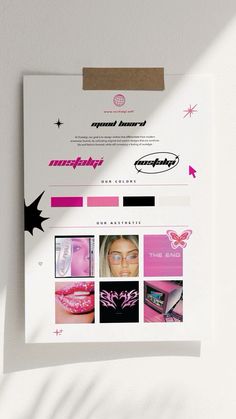 the website is designed to look like it has pink and black designs on it's front