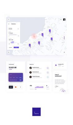 the landing page for an app that is designed to look like a map with different colors and