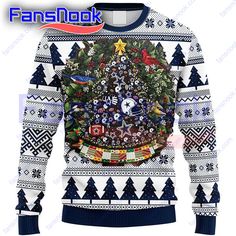 Deck the Halls with Dallas Cowboys Cheer in This Cowboys Tree Ball NFL Football Team Dallas Cowboys Ugly Christmas Sweater! Represent Your Favorite Football Team in Ugly Sweater Style Show Cowboys Pride this Holiday Season Fellow football fans, are you looking for the perfect way to cheer on America’s Team during the festive weeks ahead? [...] Nfl Christmas Shirts, Nfl Football Teams, Sweater Season, Memphis Grizzlies, Trail Blazers, Nfl Sports, Sweater Style, New York Knicks, Baltimore Orioles