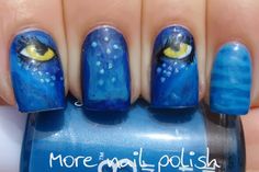 More Nail Polish: 31 Day Challenge - Inspired by a movie - Avatar. Snowflake Nail Art, Nail Pictures, Disney Nails, Halloween Nail Art, Pedicure Nails, Christmas Nail Art, I Love Nails, Types Of Nails