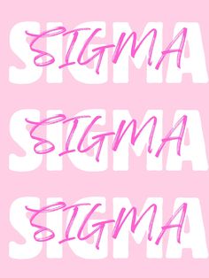 some type of lettering that is pink and white with the words stigmaa stigmaa stigmaa on it