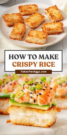 how to make crispy rice with fish and vegetables