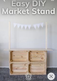 an easy diy market stand made out of wooden crates