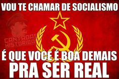 a red and yellow poster with the words, you're chamar de socialismo