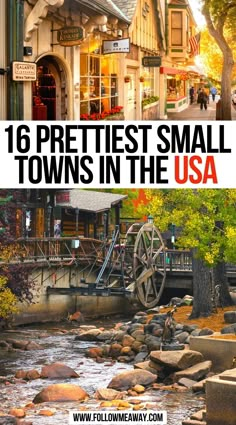 Prettiest Small Towns In The USA Beautiful Streets Small Towns, Walkable Small Towns, Cute Towns In America, Amazing Places In The Us, Beautiful Small Towns, Top Cities To Visit In Us, Small Mountain Towns, Us Places To Travel, Small Things Like These