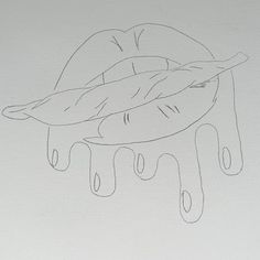 a drawing of a piece of bread sitting on top of a table