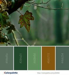 the color palette is green, yellow and brown with leaves on it's branches