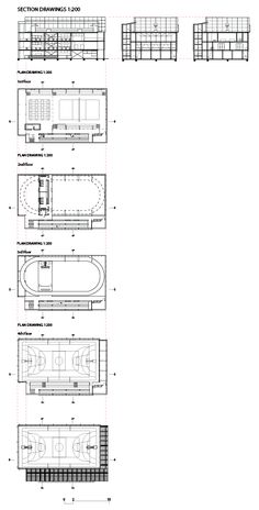 an architectural drawing shows the floor plan for a bathroom with two sinks and three stalls