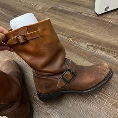 Frye Boots, Distressed Look, Barely Worn, 6.5 Size, Great Condition Shoe Inspiration, Moto Boots, Everyday Style, Everyday Fashion, Size 6, Women Shoes