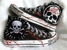 Punk Shoes, Pola Sulam, Rock Punk, Estilo Punk, Punk Outfits, Alt Fashion, Grunge Goth