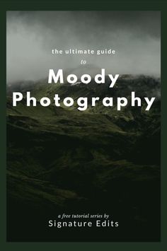 the ultimate guide to moody photography by signature edits - cover art for the ultimate guide to moody photography