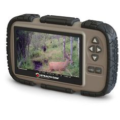 an animal is shown on the screen of a small camera that's attached to it