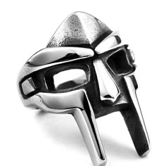 PRICES MAY VARY. DOOM MASK RINGS：The mf doom ring is a perfect fusion of gothic punk and jewelry, symbolizing the self behind the mask of doom, not blindly following, conveying love and confidence. UNIQUE DESIGN：The design concept of this ring comes from the medieval world of knights, dripping in the artistic design of the helmet, very noble and stylish. SIZE AND MATERIAL：Available ring size(6,7,8,9), made of high quality metal, lead-free, nickel-free, hypoallergenic, comfortable to wear and you Pharaoh Mask, Mf Doom Ring, Doom Mask, Mf Doom Mask, Egyptian Pharaoh, Hip Hop Rings, Ring Man, Mf Doom, Egyptian Pharaohs