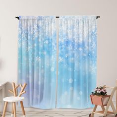 PRICES MAY VARY. [Material] 100% Polyester,Machine washable in gentle cycle and cold water, do not bleach. Warm iron and tumble dry at low temperatures. 【Package】: Set includes 2 panels of 42 W x 84 L inch each， fit 42 W x 84L window. 【Great Gift】This fairy window curtain is designed for babies and children. It also can be used as a gift for your family and friends holiday. 【Multi-purpose】: These frozen wonderland curtains are with high-quality designs and bright vibrant stylish colors. The curt Frozen Nursery, Frozen Room, Kids Curtains, Window Drapes, Toddler Bedrooms, High Quality Design, Childrens Bedrooms, Window Curtains, House Rooms