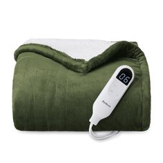 an electric blanket with a thermometer on it