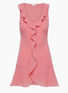 HERA DRESS | Aritzia Ethereal Outfit, Draping Dress, Aritzia Dress, Outfit Challenge, Digital Closet, Chiffon Mini Dress, Chiffon Ruffle, Sheer Fabrics, Fit And Flare Dress