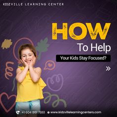 Keeping your child focused can be a challenge, but with the right strategies, you can help them stay on track. Here are some simple tips to boost their attention and productivity:

1️⃣ Create a routine
2️⃣ Limit distractions
3️⃣ Break tasks into steps
4️⃣ Encourage short breaks
5️⃣ Praise focused effort

With patience, consistency, and a supportive environment, you can help your child stay focused and succeed in their learning journey! 🌟
For more information visit us at: https://www.kidzvillelearningcenters.com/
and contact now at +1 604 861 7861