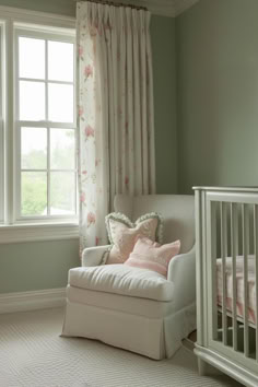 35 Relaxing Sage Green Nursery Ideas for a Serene Space Girl Nursery Pink And Green, Baby Girl Nursery Green And Pink, Green And Pink Nursery