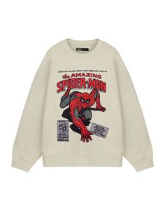 Your Friendly Neighborhood Spiderman, Spiderman Swinging, Friendly Neighborhood Spiderman, Spiderman Sweatshirt, Spiderman Hoodie, The Amazing Spiderman, Spiderman Gifts, Beige Sweatshirt, Marvel Sweatshirt