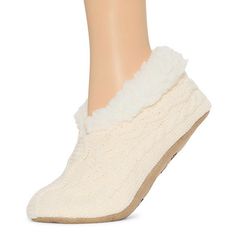 These Mixit women's slipper socks are perfect for chic lounging days at home. Made from soft knit with a faux fur lining, they have grips along the bottom for extra traction. Wear them with pajamas or loungewear.# Pieces In Set: 1 PairFiber Content: 100% AcrylicFabric Description: KnitCare: Hand Wash, Line DryCountry of Origin: Imported Chic Lounge, Slipper Socks, Home Made, Soft Knits, Womens Slippers, Handbag Accessories, Faux Fur, Women Handbags, Pajamas