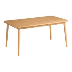 a wooden table with two legs and a rectangular top, viewed from the front on a white background