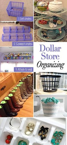 dollar store organizing tips and tricks