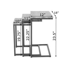 Nesting Side/End Tables Set of 3 - Overstock - 33736826 Nesting Accent Tables, Tray Tables, Simple Table Settings, Nightstand Set Of 2, Living Room Furniture Arrangement, Tables Set, End Table Sets, Simple Table, Side And End Tables