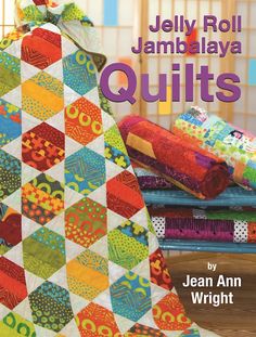 Quilt alongside Jean Ann Wright as she creates easy, fun, and bright quilt projects made with jelly rolls and pre-cuts. Jelly Roll Jambalaya Quilts features 10 quilts with step-by-step instructions, full-color diagrams, and tips for making unique blocks quickly and easily. Plus, 5 bonus lessons are featured throughout for sewing diagonal seams, overlapping seams, speedy strip piecing, cutting hexagons and 60-degree triangles, and re-sizing the quilt. And of course, a closing recipe for a chicken Seminole Patchwork, Quilt Book, Quilt Pattern Book, Bright Quilts, Jelly Roll Quilt Patterns, Quilt Magazine, Log Cabin Quilts, Jellyroll Quilts, Colorful Quilts