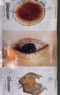 an advertisement with three different types of eyes