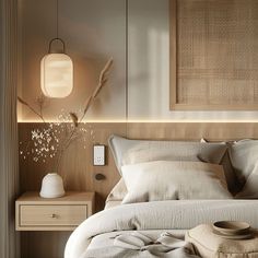 Interior Design Inspo Japandi Scandinavian Bedroom, Modern Japandi Bedroom, Bedroom Design Japandi, Bedroom Ideas Japandi, Bedroom Decor Ideas Cozy, Cozy Bedroom Paint Colors, Bedroom Design Cozy, Japandi Bedroom Interior Design, Bedroom Interior Modern