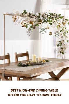 a dining table with candles and flowers on it that says best high - end dining table decor you have to have today