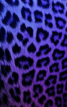 an animal print pattern is shown in purple and blue colors, with black spots on the fur