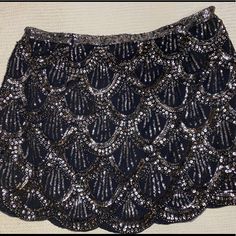 Brand New Caviar Beaded Beautiful Skirt : Scalloped Edge Size Small Beaded Mini Skirt, Beaded Skirt, Beautiful Skirt, Forever 21 Skirts, Beautiful Skirts, Scalloped Edge, Mini Skirt, Forever 21, Womens Skirt